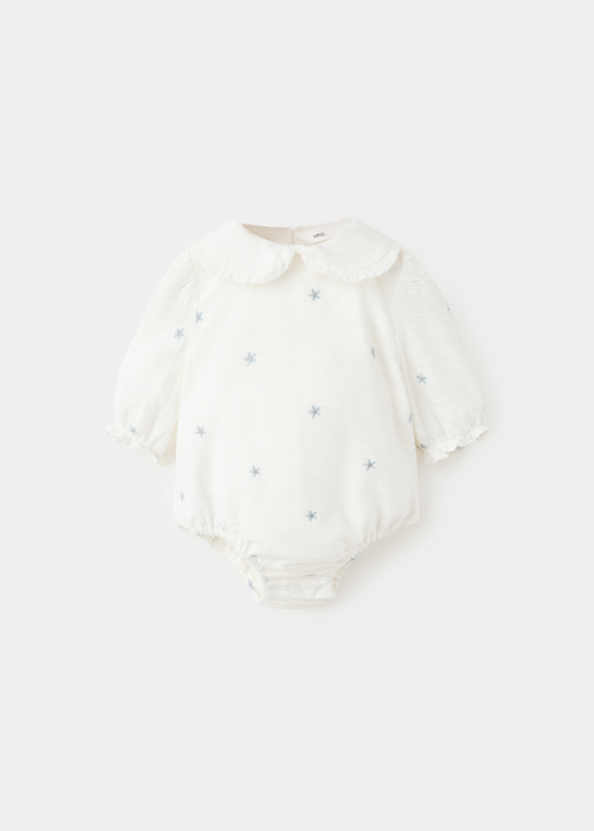 Cotton playsuit with floral embroidery - Article without model