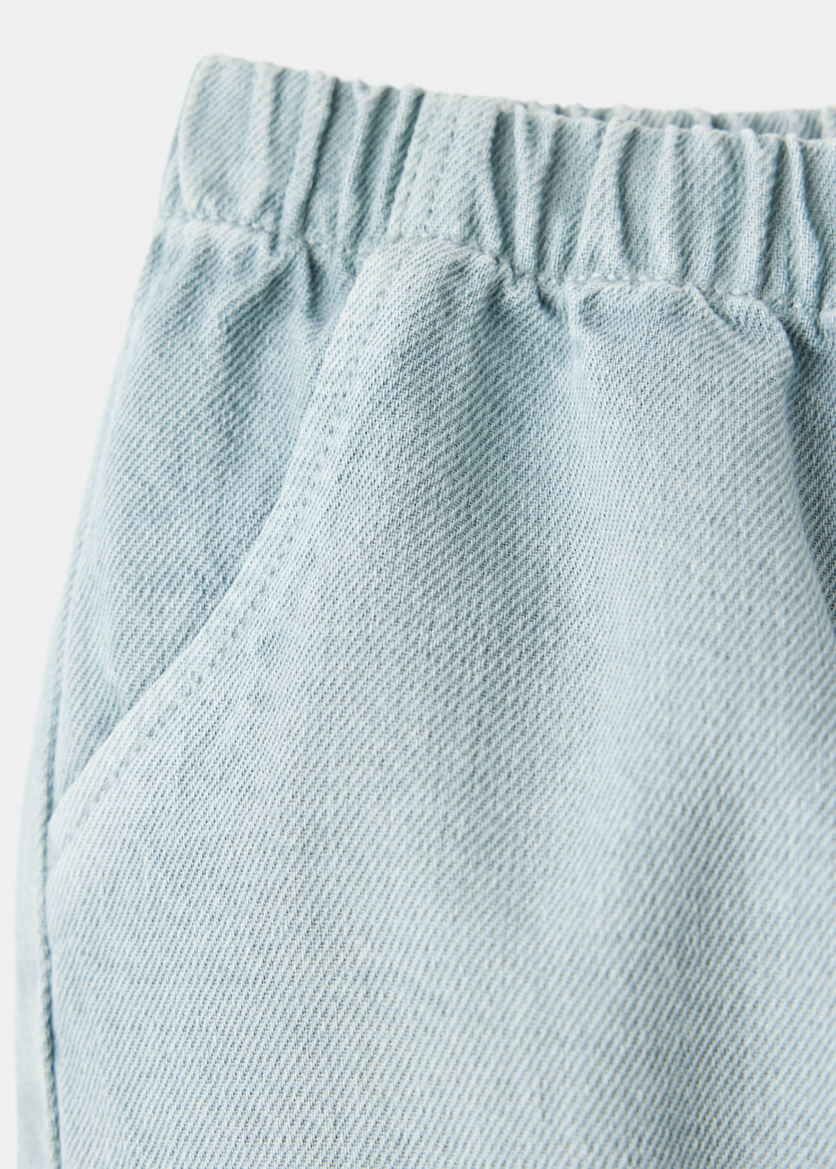 Straight-fit trousers with elastic waist — Blue