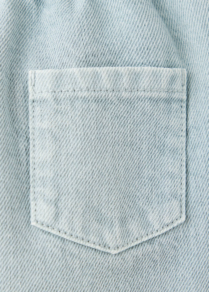 Straight-fit trousers with elastic waist — Blue