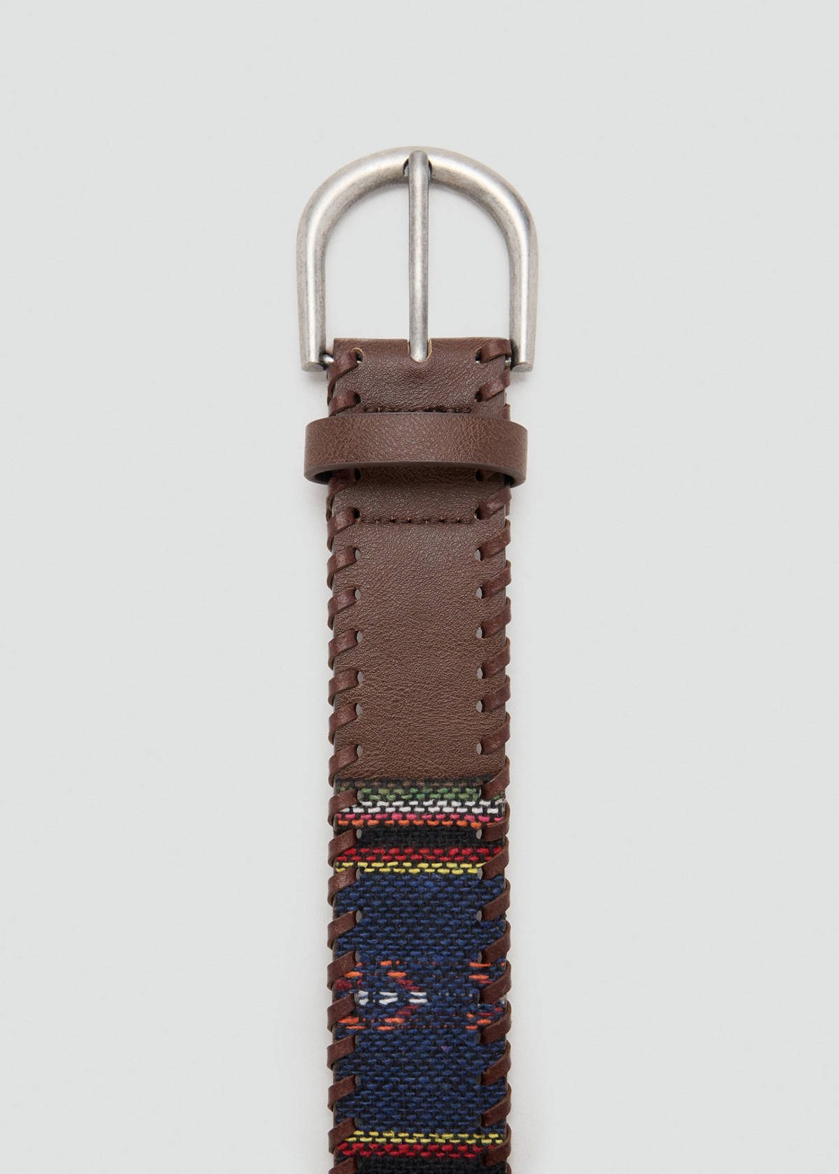 Combined braided belt — Chocolate