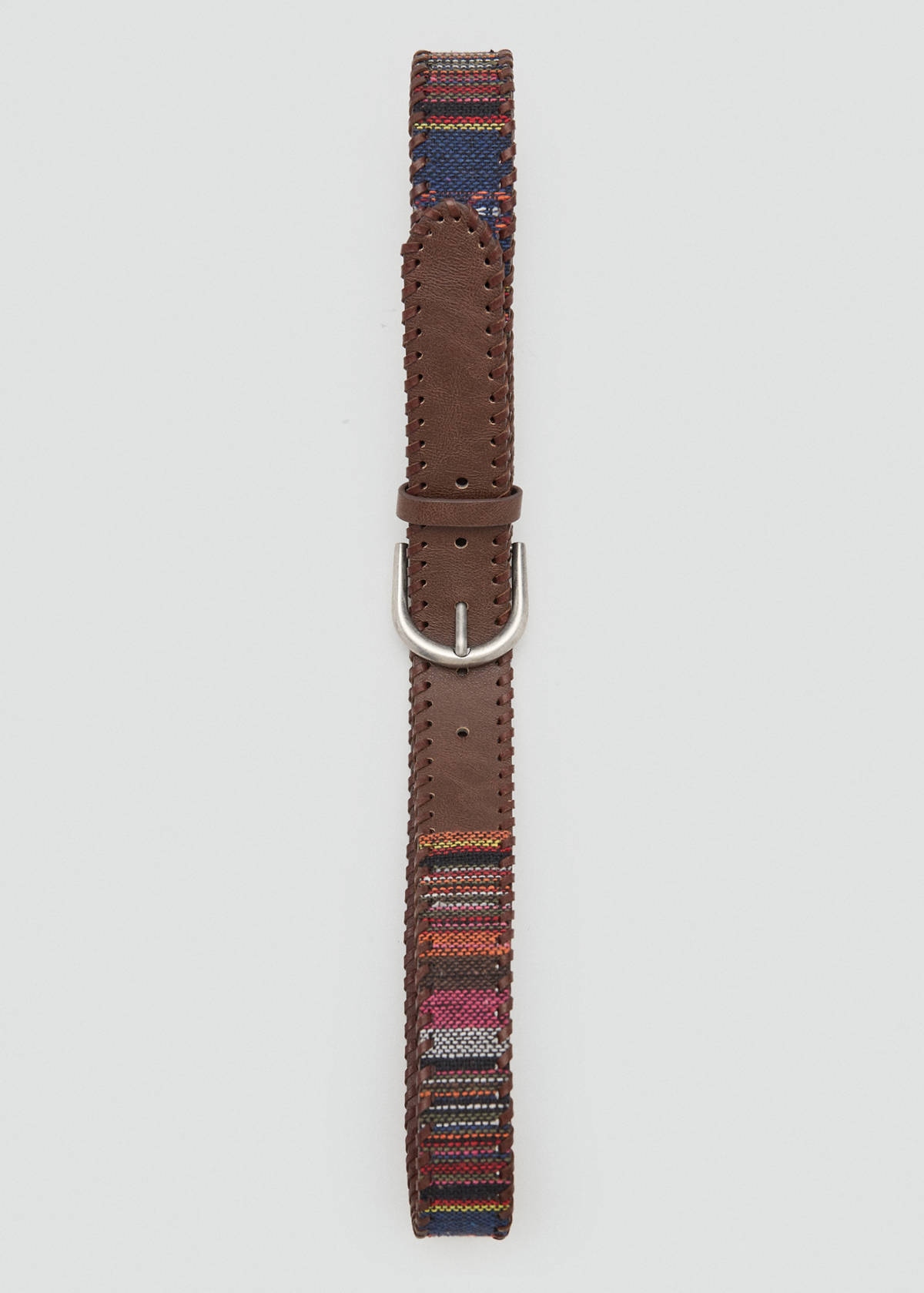Combined braided belt — Chocolate
