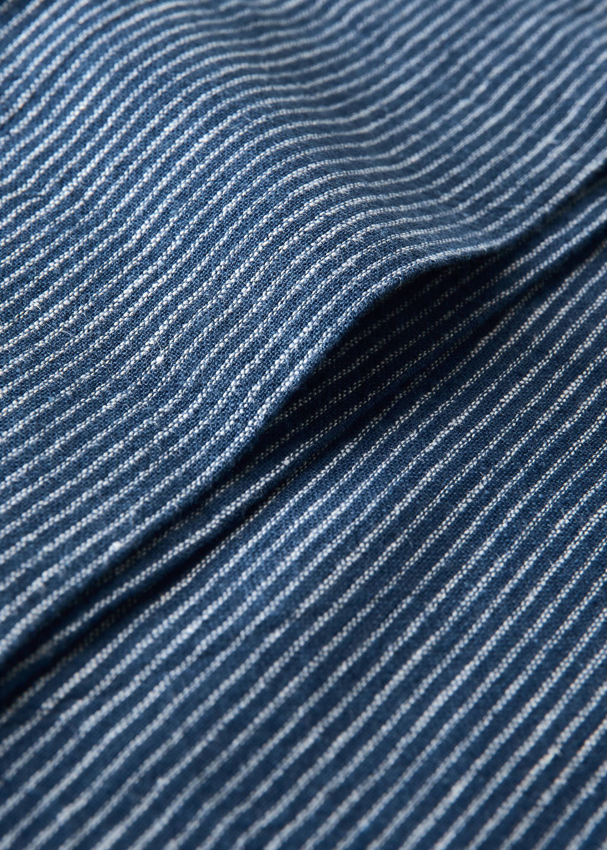Two linen-cotton blend striped pillowcases, 45 x 110 cm - Details of the article 1