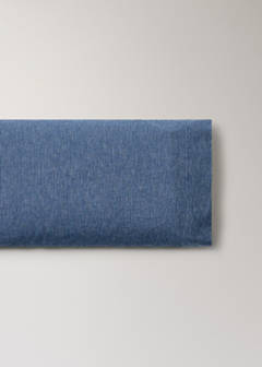 Two linen-cotton blend striped pillowcases, 45 x 110 cm — Indigo Blue 4