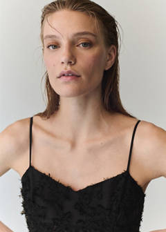 Semi-transparent feather dress — Black 4