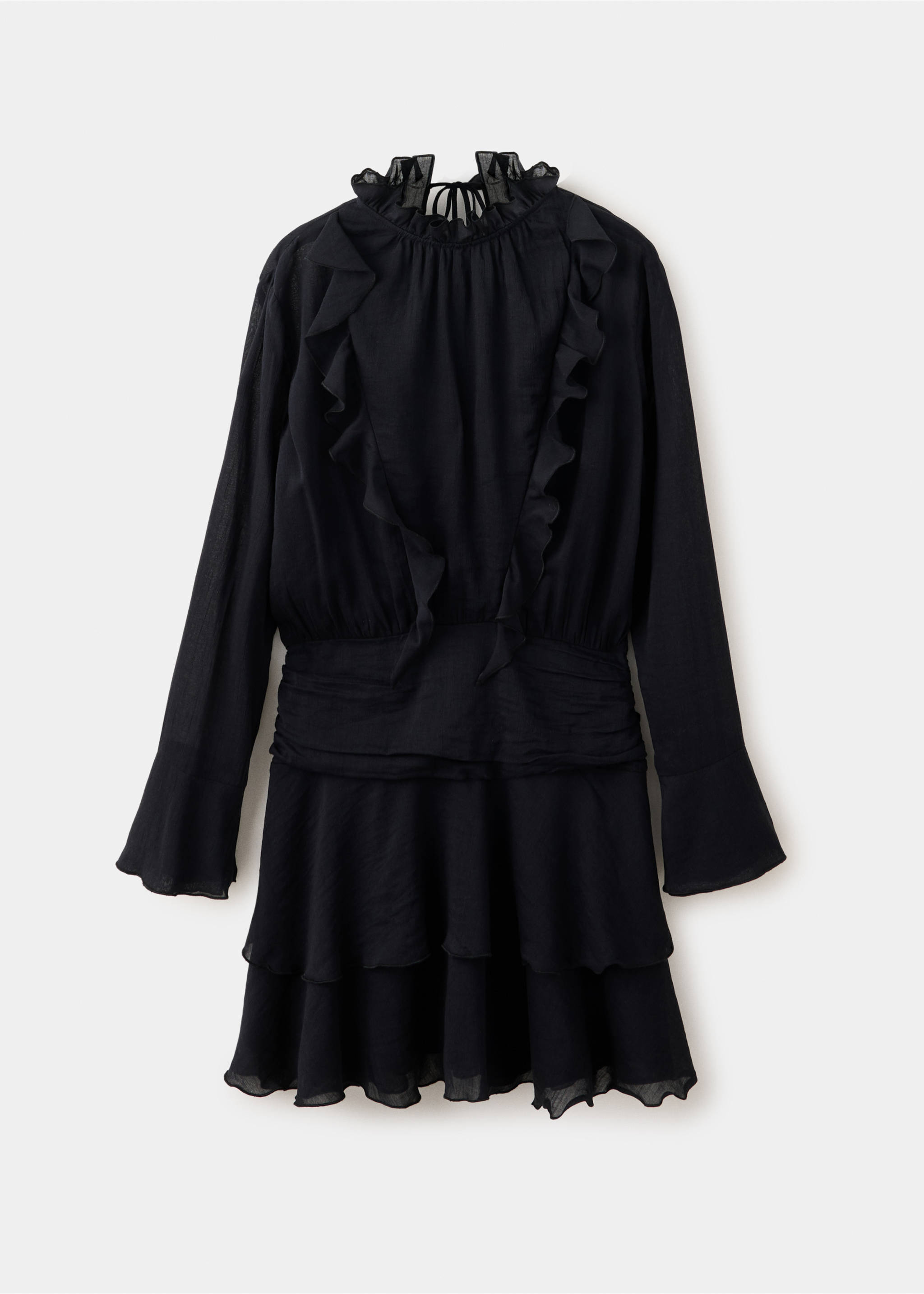 Robe fluide volants - Article sans modèle, Noir. Ref: 37093891-00.