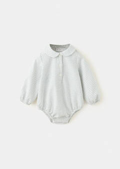Long-sleeve checked babygrow — Off White 2