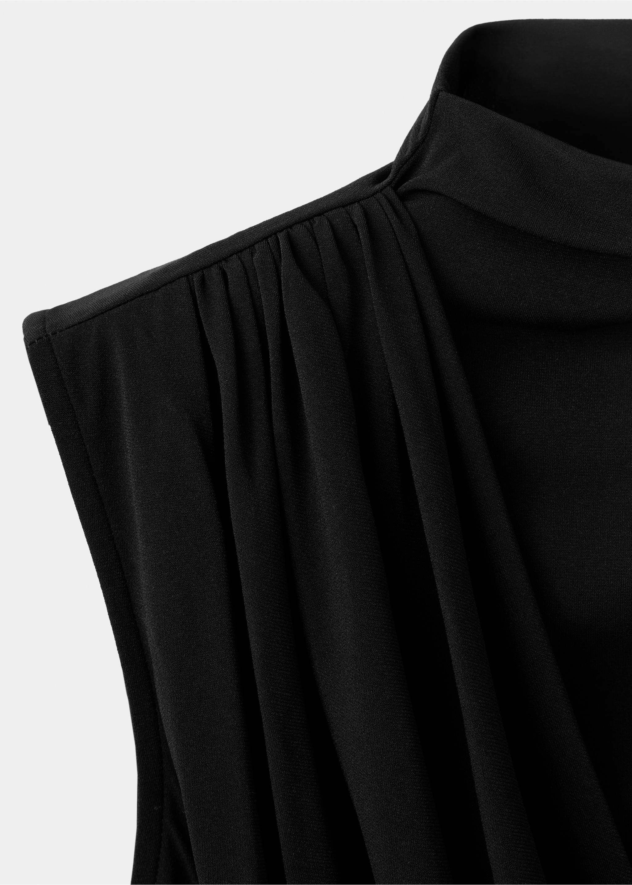 Top drapejat gasa - Detall de l'article 8, Negre. Ref: 37093893-00.