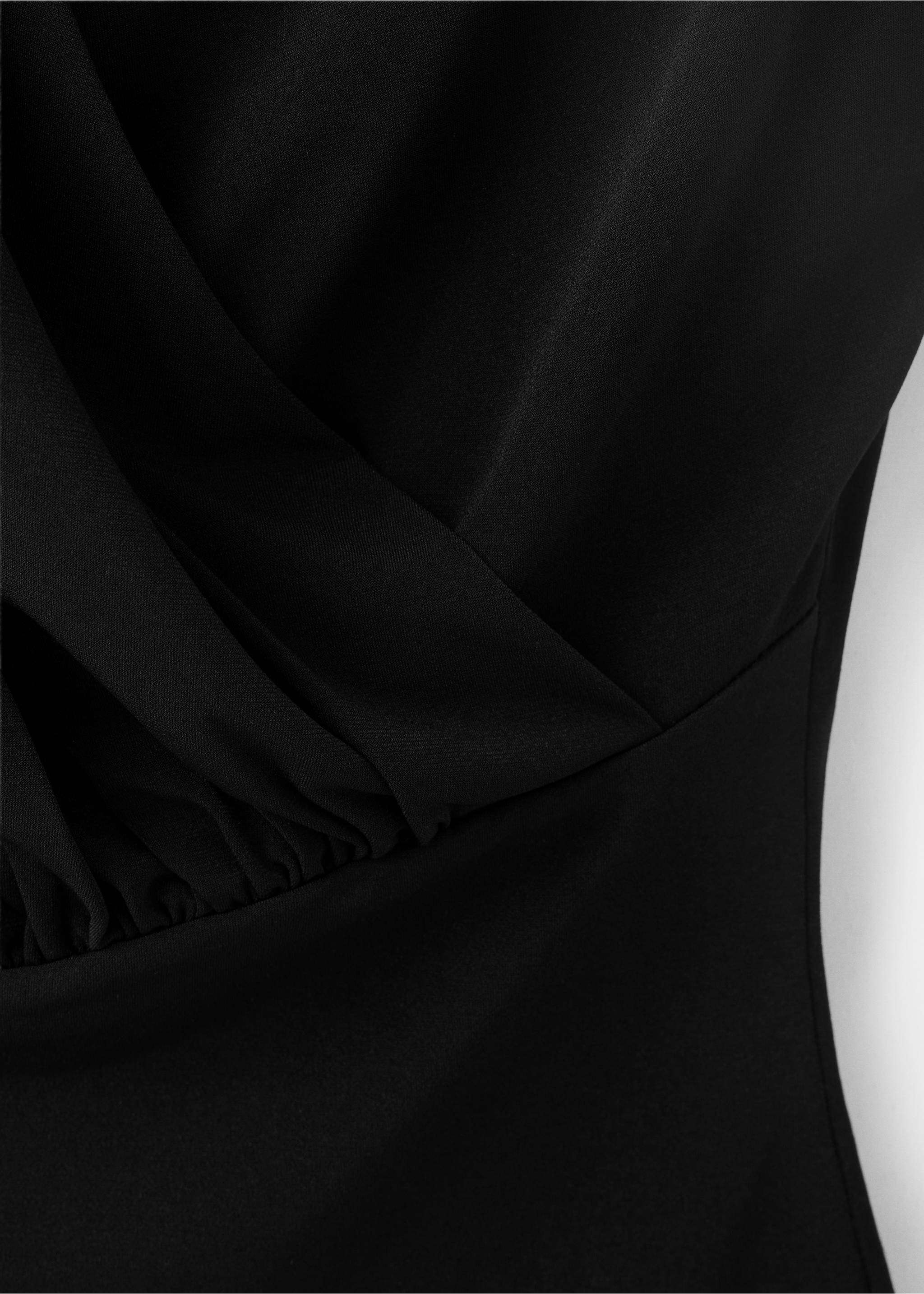 Top drapejat gasa - Detall de l'article 0, Negre. Ref: 37093893-00.
