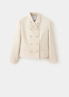 Short double-breasted jacket — Ecru 5