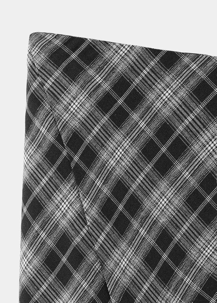 Fluid midi checked skirt — Black