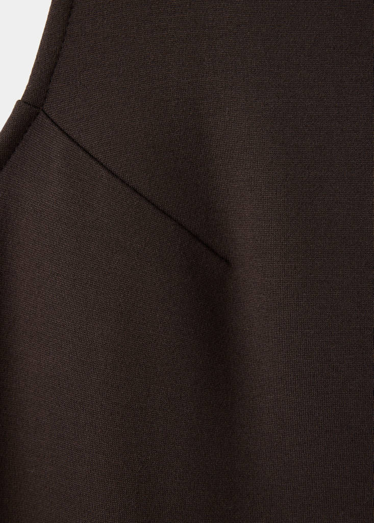 Long jumpsuit with belt and buckle — Brown
