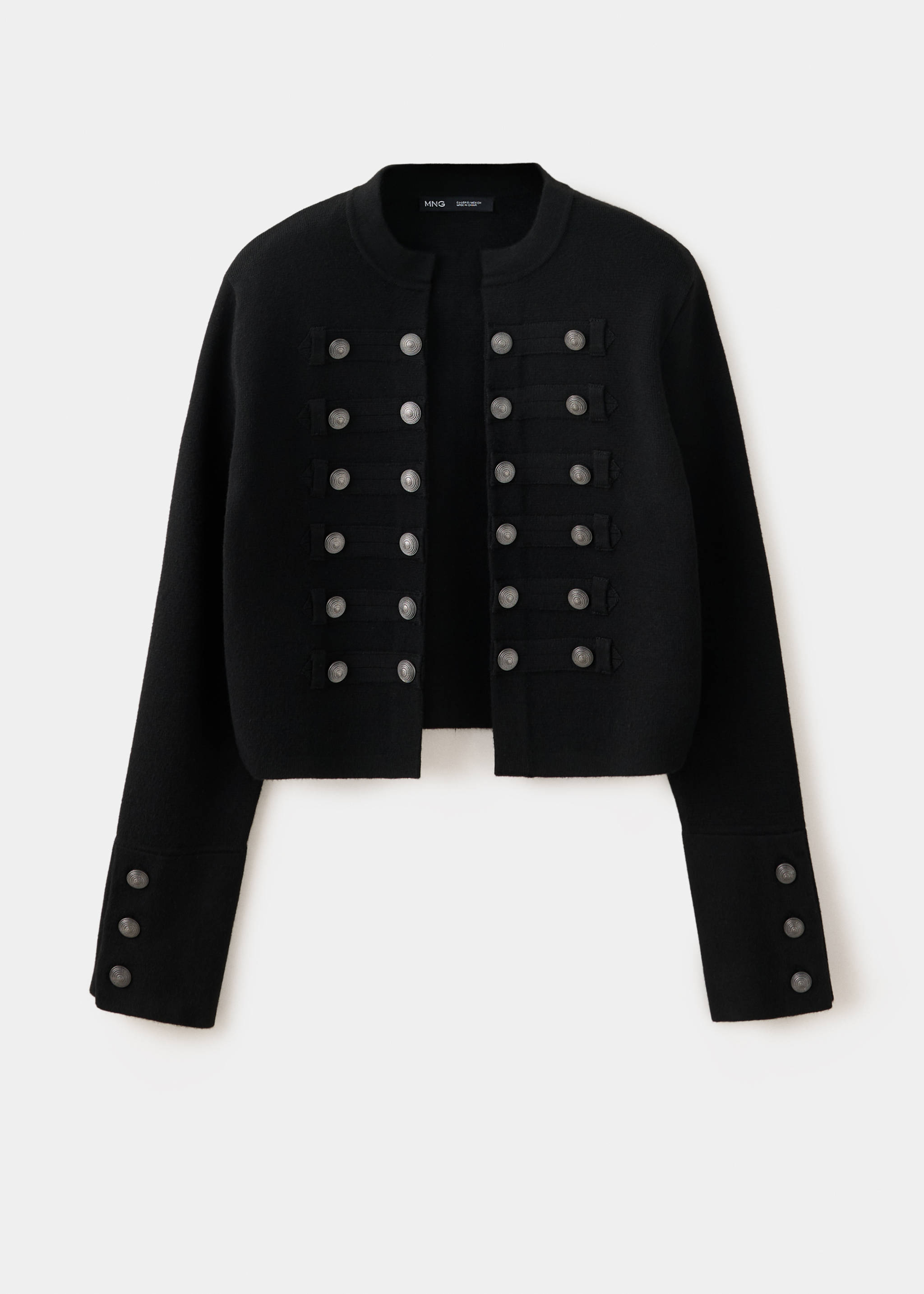 Fine-knit buttoned jacket - Article without model