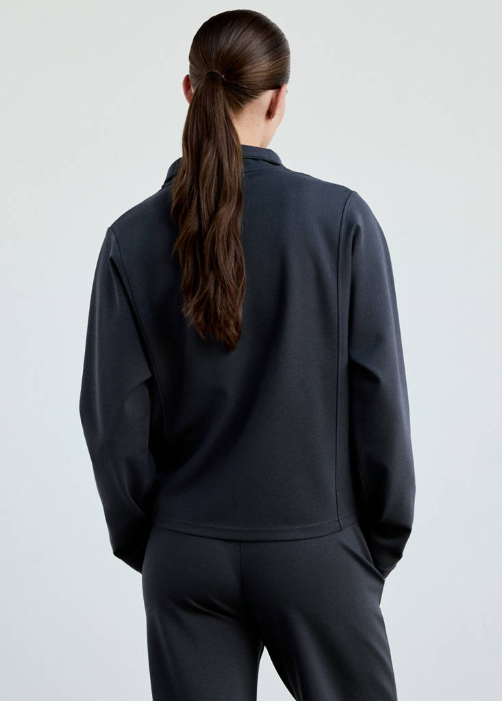Turtleneck sweatshirt with zip — Blue