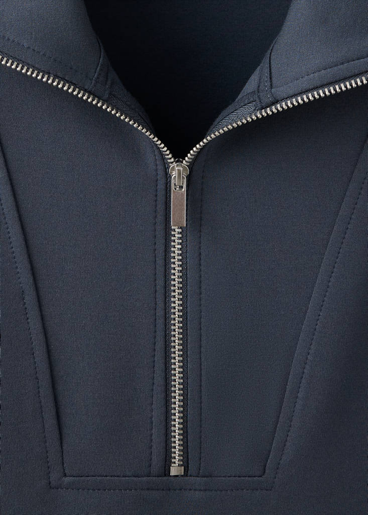 Turtleneck sweatshirt with zip — Blue