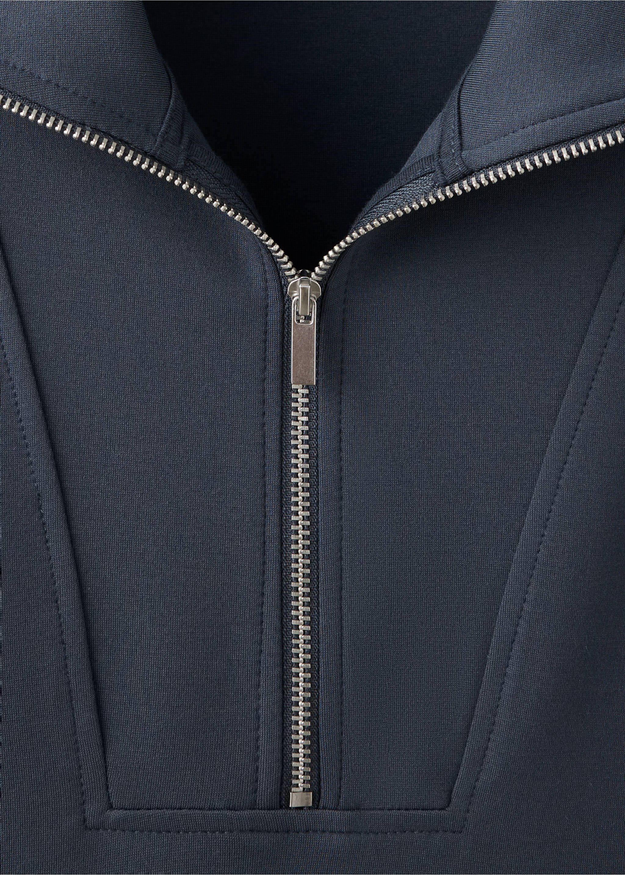 Sudadera cuello alto cremallera - Detalle del artículo 8, Azul. Ref: 37094074-00.