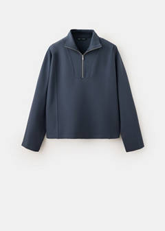Turtleneck sweatshirt with zip — Blue 5
