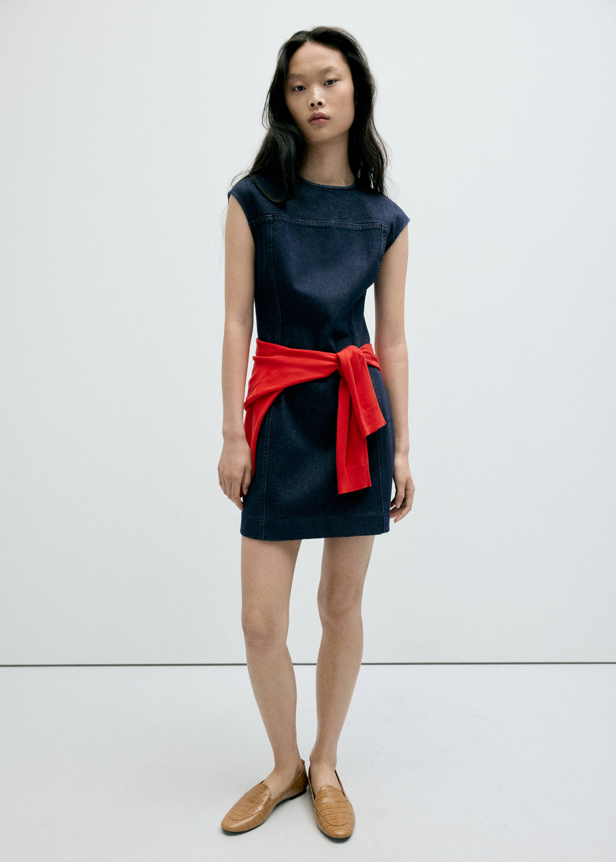 Short denim dress - General plane