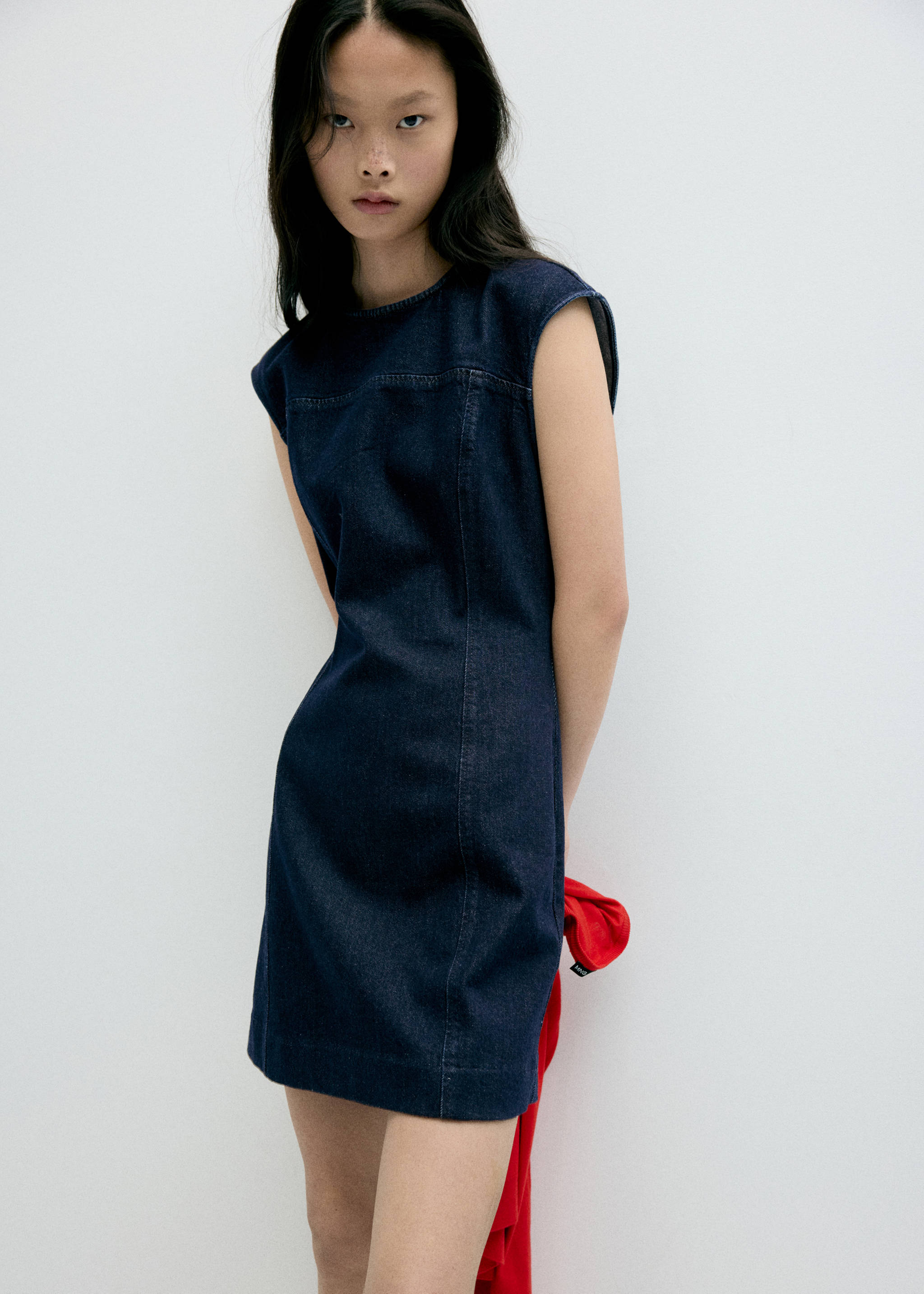 Short denim dress - Medium plane