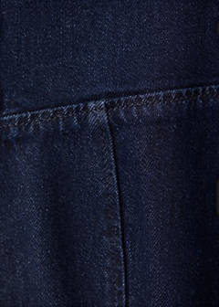 Denim dress with topstitching details — Open Blue 7