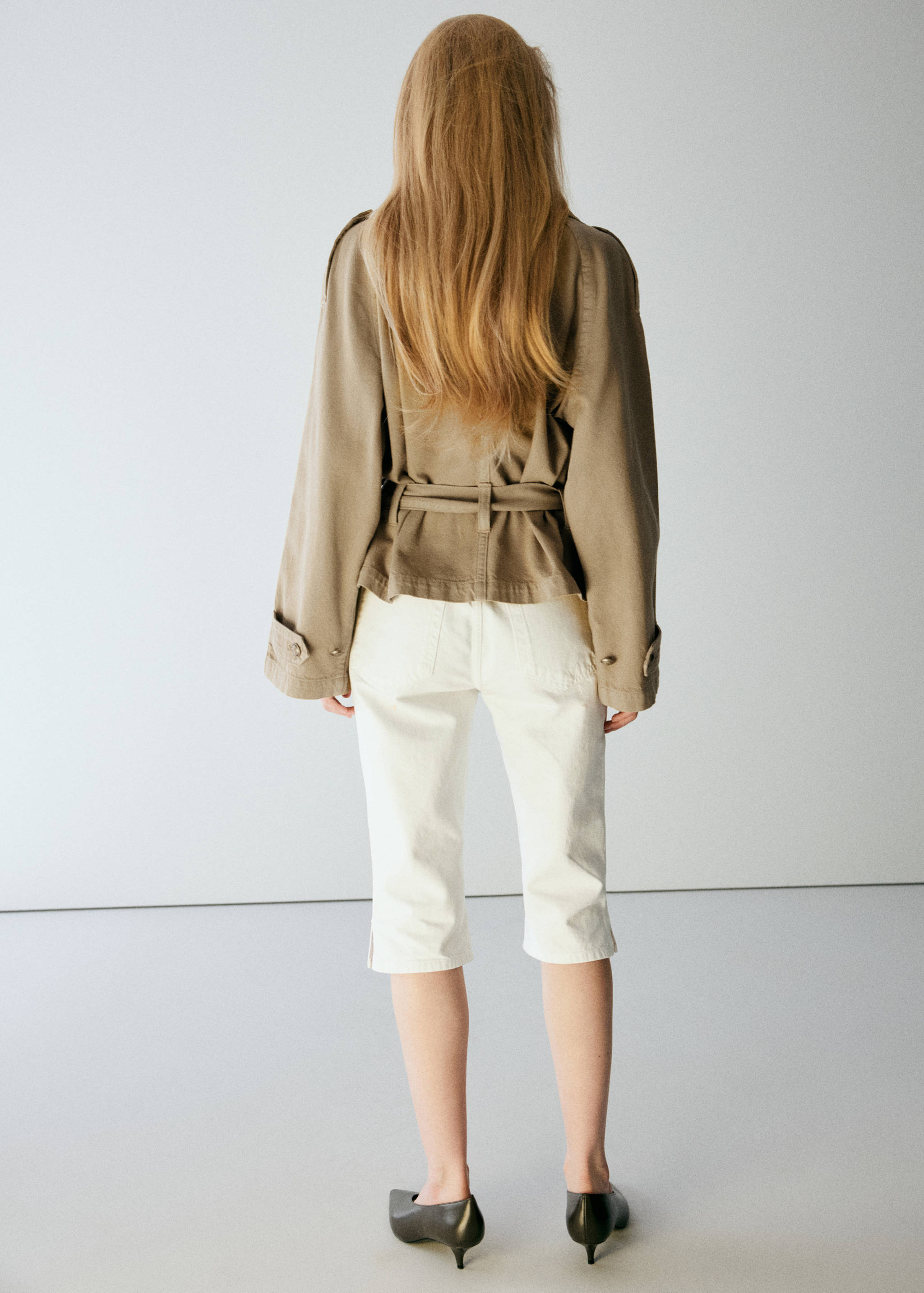 Fitted belted trench coat - Reverse of the article