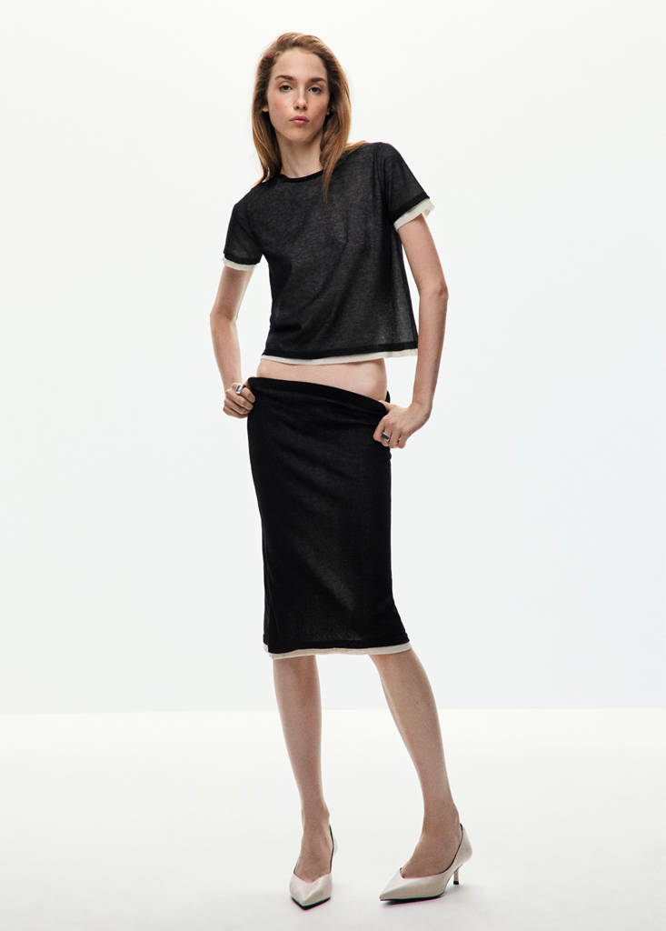 Combined midi-skirt