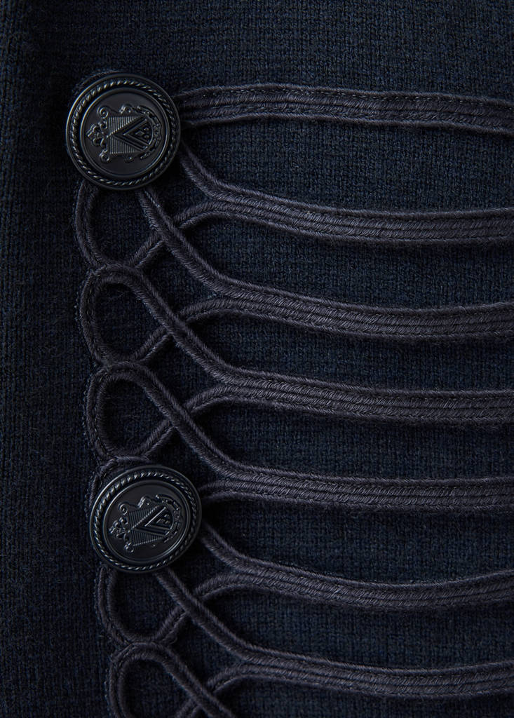 Toggle detail knitted jacket — Dark Navy