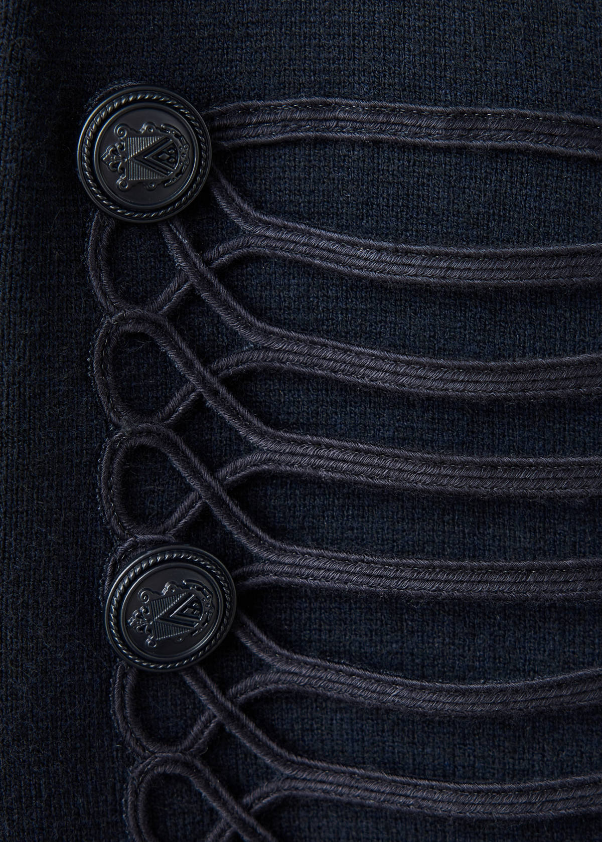Toggle detail knitted jacket — Dark Navy