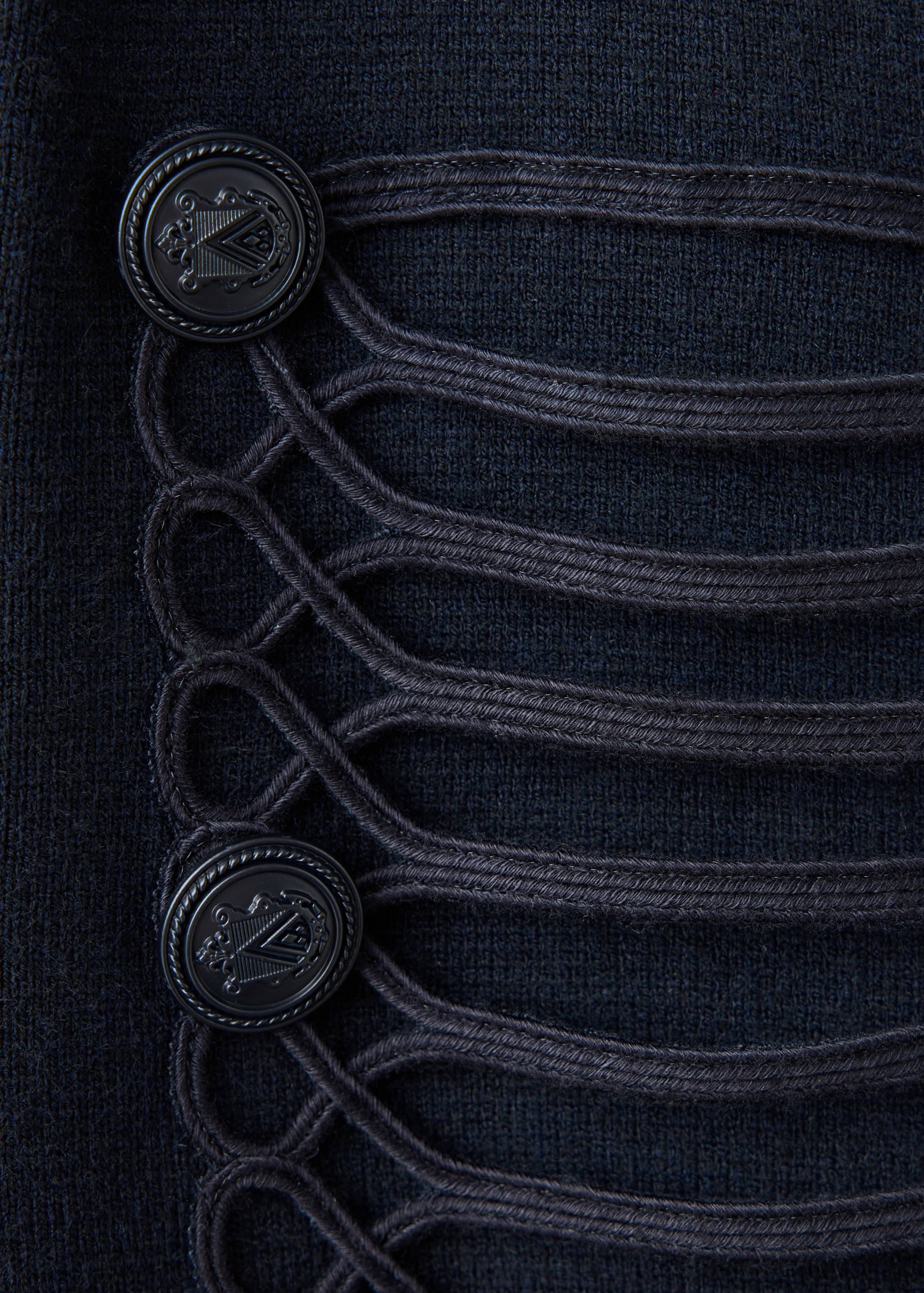 Toggle detail knitted jacket - Details of the article 8
