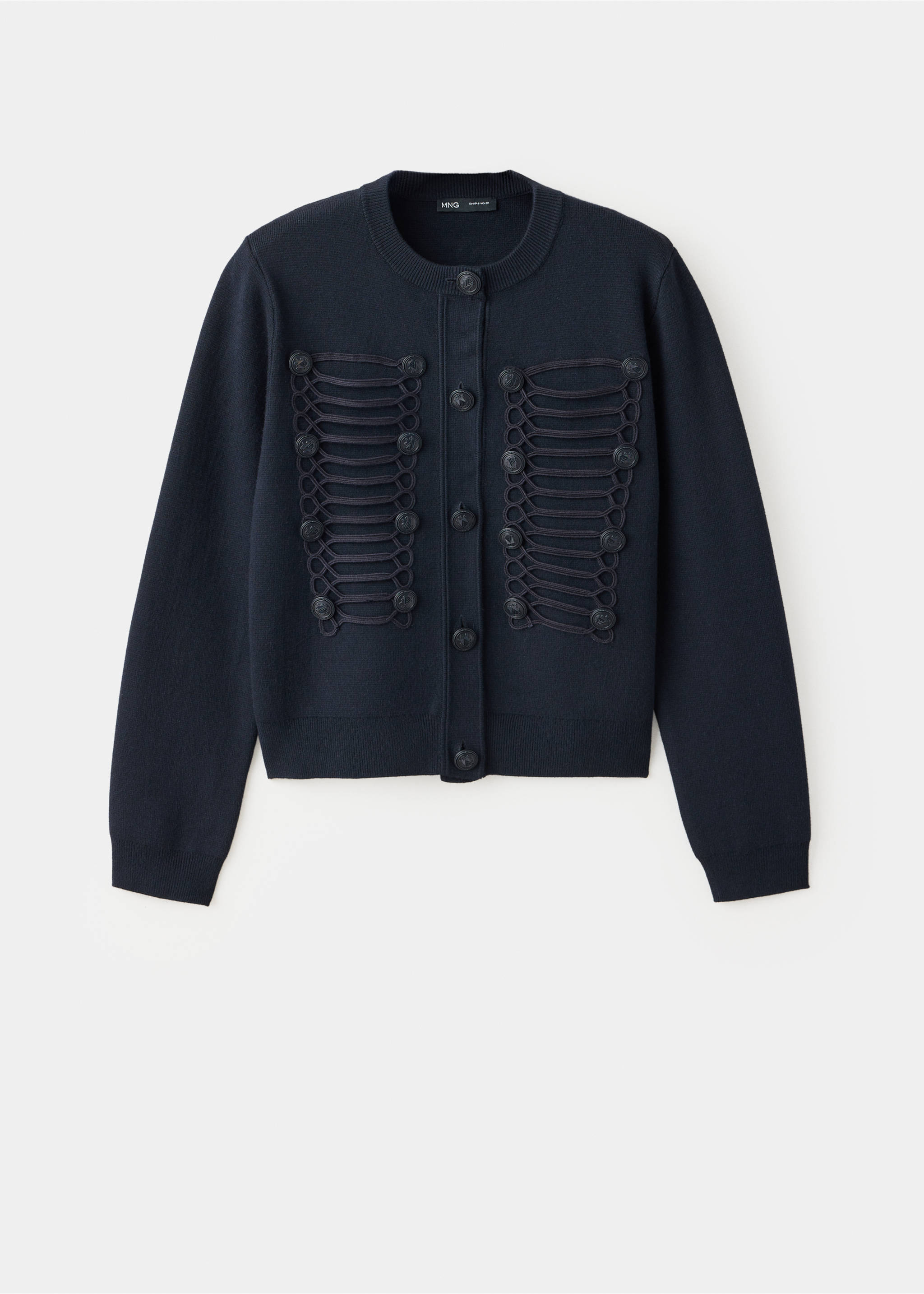 Toggle detail knitted jacket - Article without model, Dark Navy. Ref: 37094081-00.
