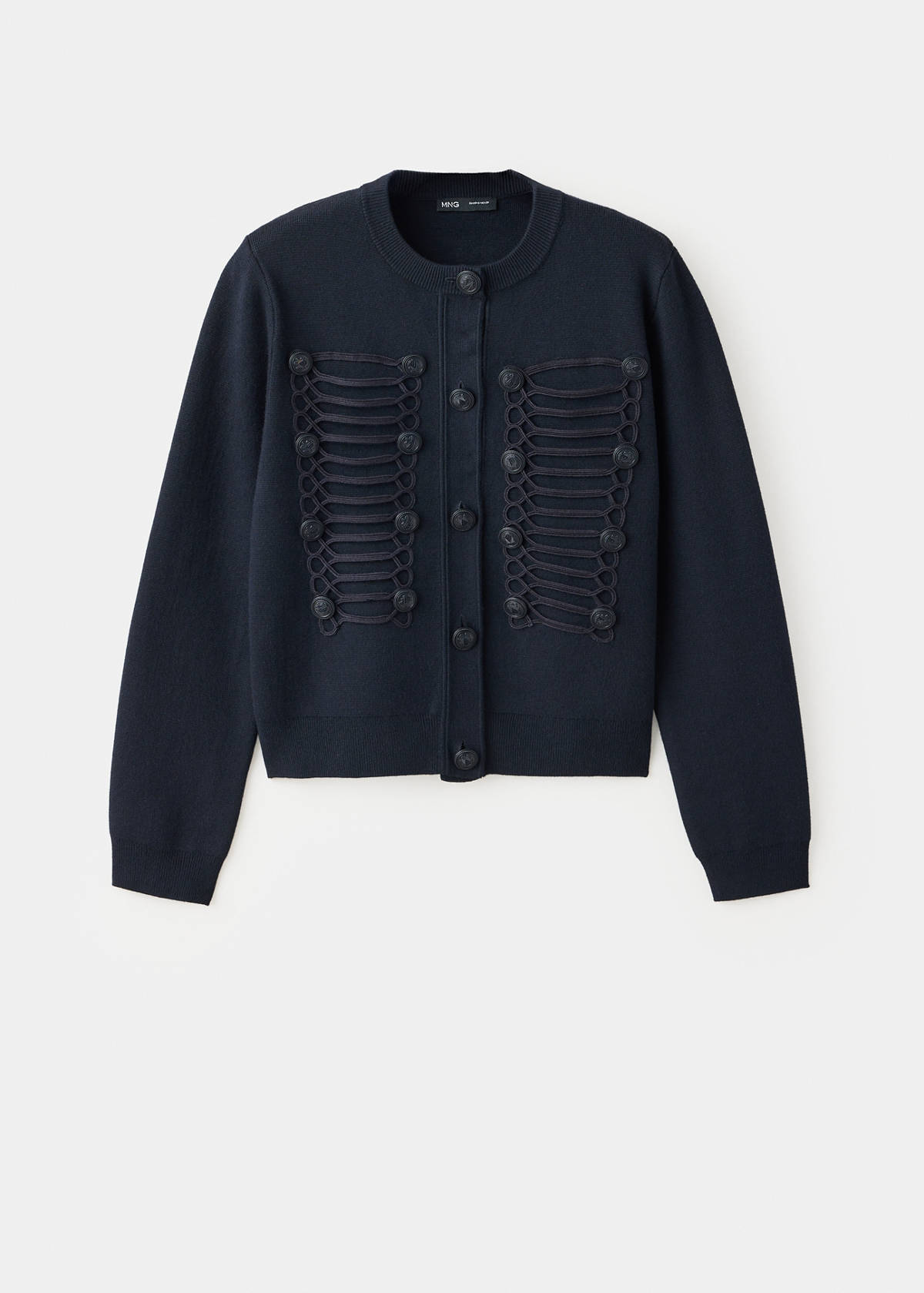 Toggle detail knitted jacket — Dark Navy