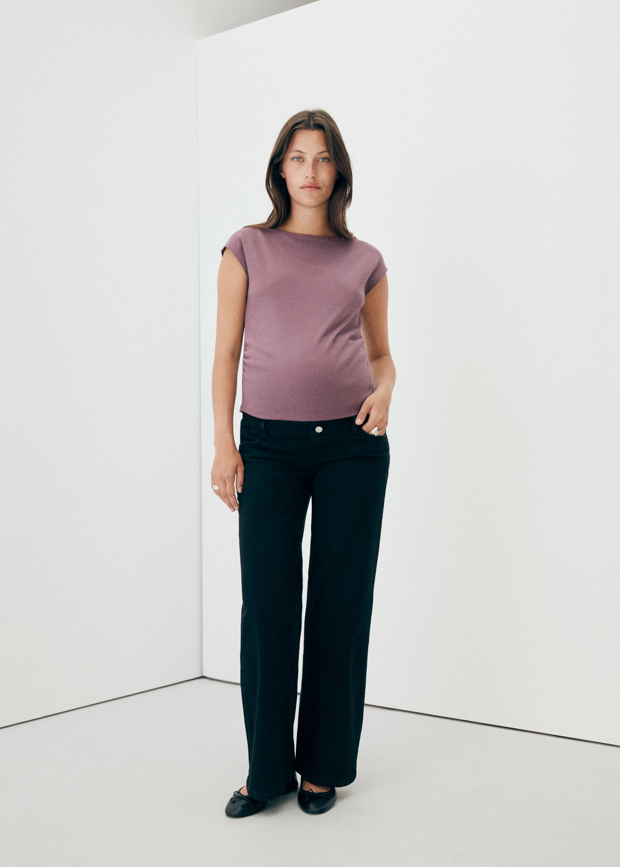 Ruched maternity T-shirt - General plane