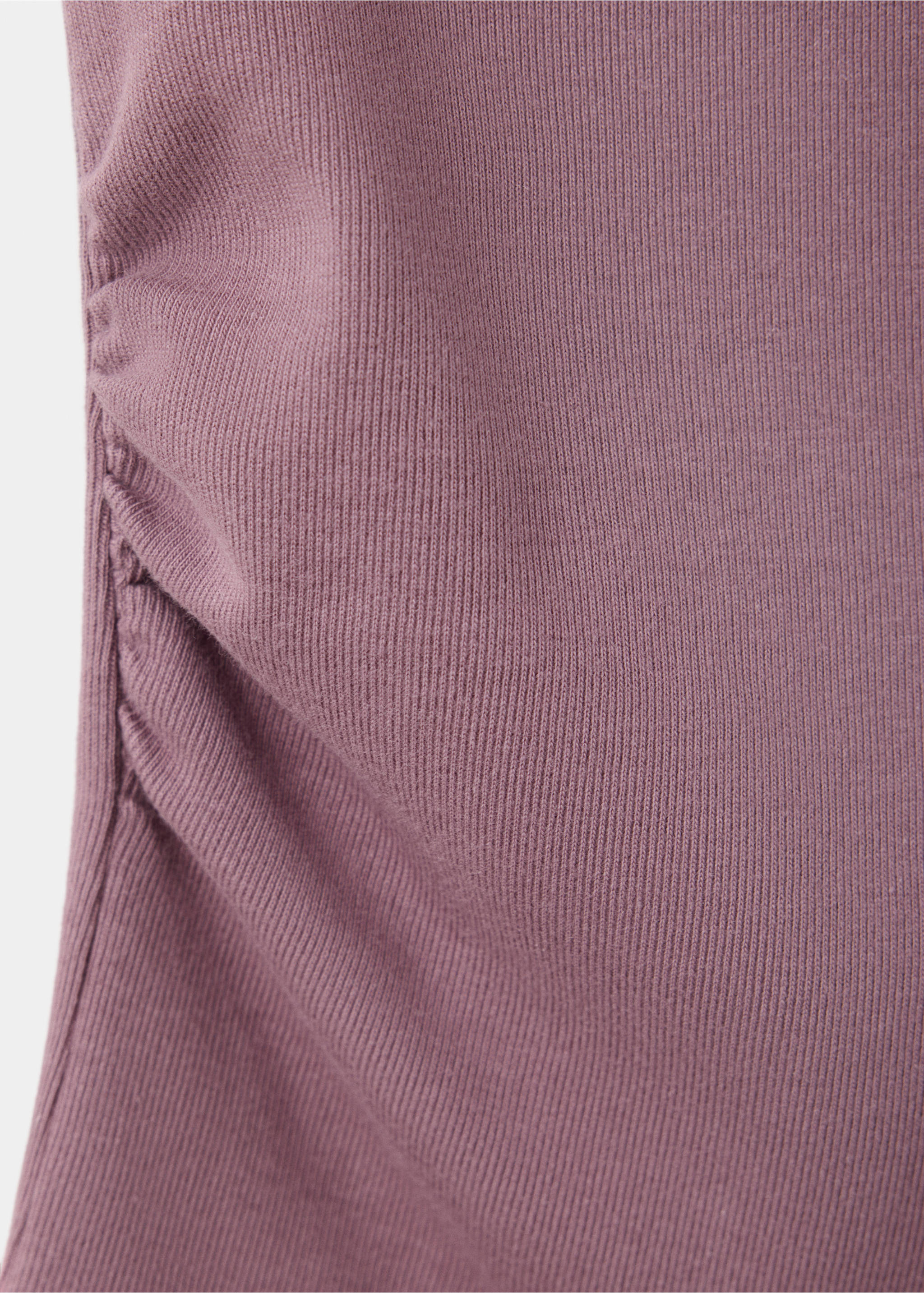 Ruched maternity T-shirt - Details of the article 0, Light/Pastel Purple. Ref: 37094082-00.