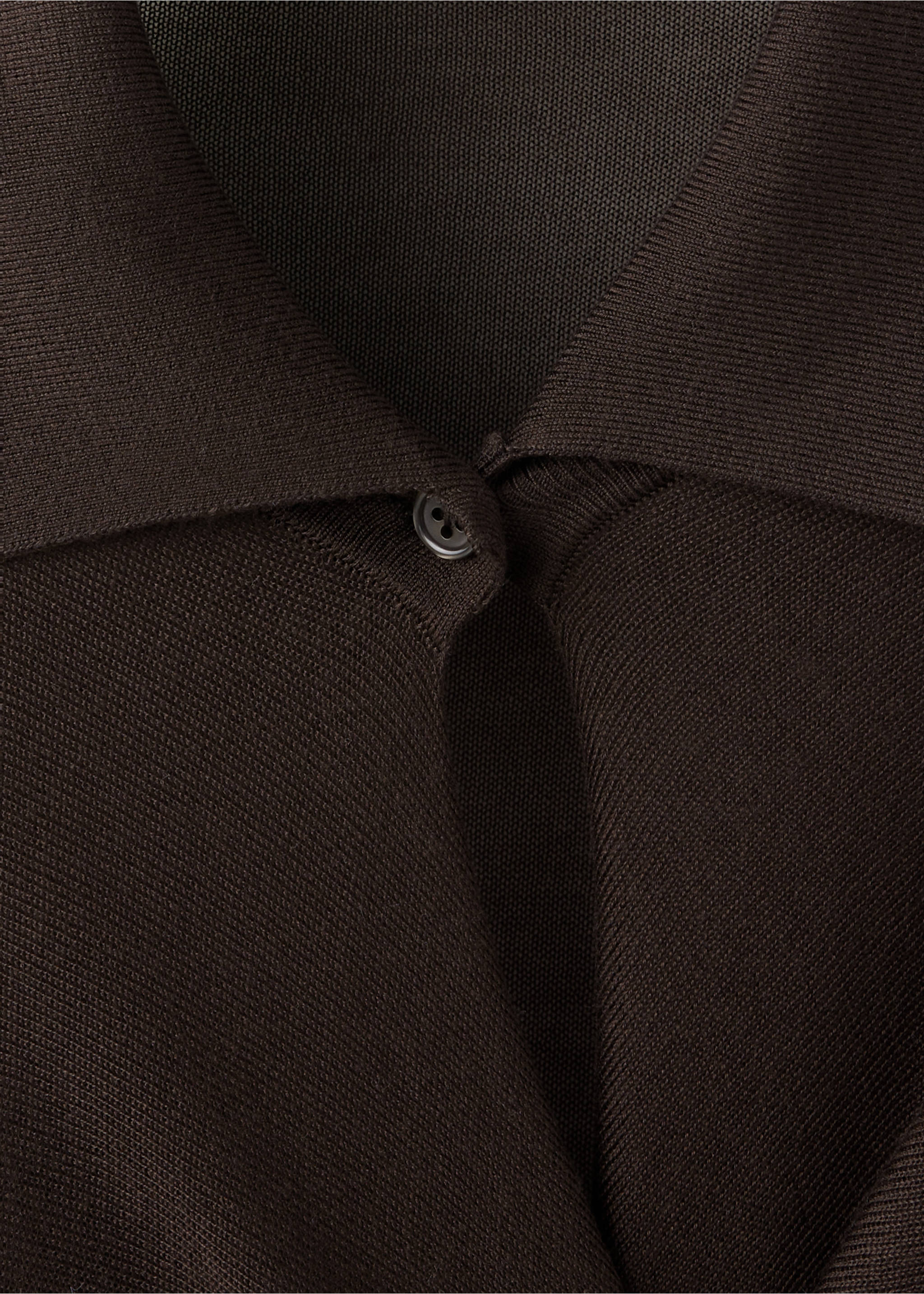 Wrap-front lyocell cardigan - Details of the article 8, Chocolate. Ref: 37094083-00.