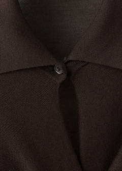 Wrap-front lyocell cardigan — Chocolate 6
