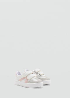 Velcro fastening mixed sneakers — White 2
