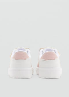 Velcro fastening mixed sneakers — White 5