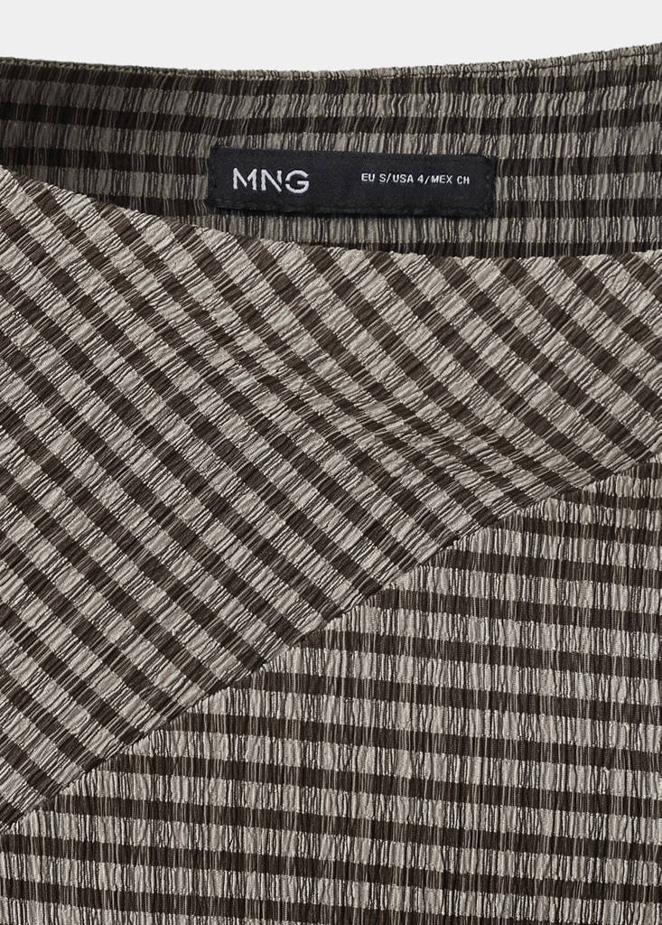 Asymmetric Textured Checked Dress thumbnail 7