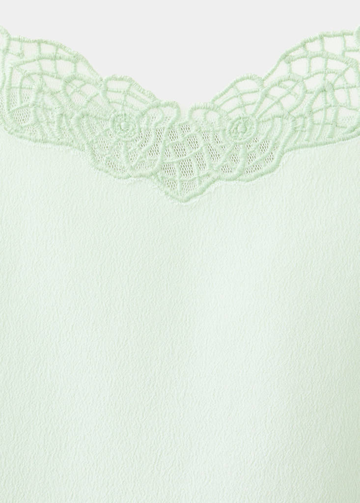 Strappy top with lace detail — Mint Green