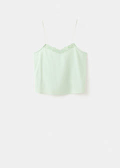 Strappy top with lace detail — Mint Green 4