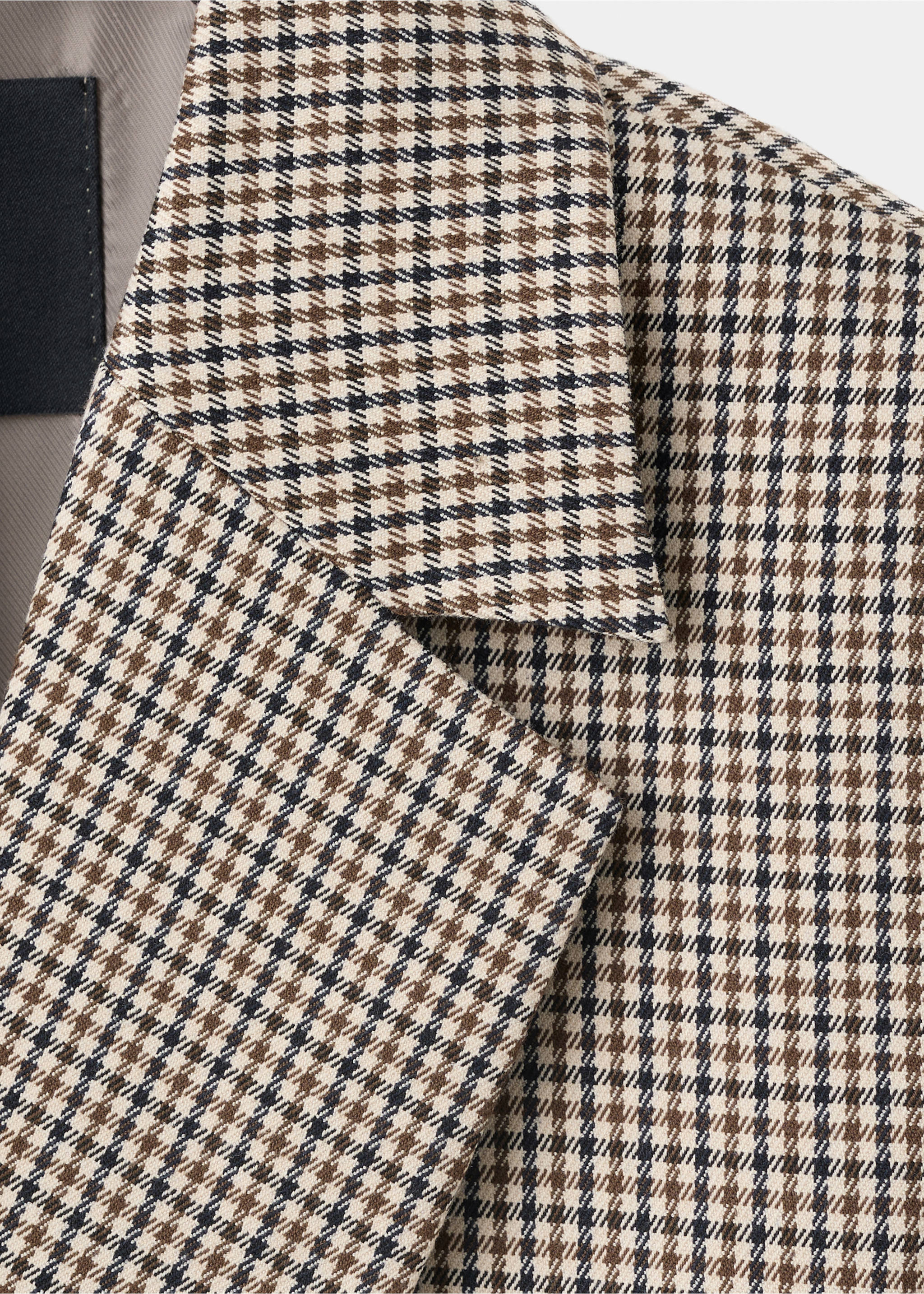 Blazer cruzada micro pata de gallo - Detalle del artículo 8, Marrón. Ref: 37094092-00.