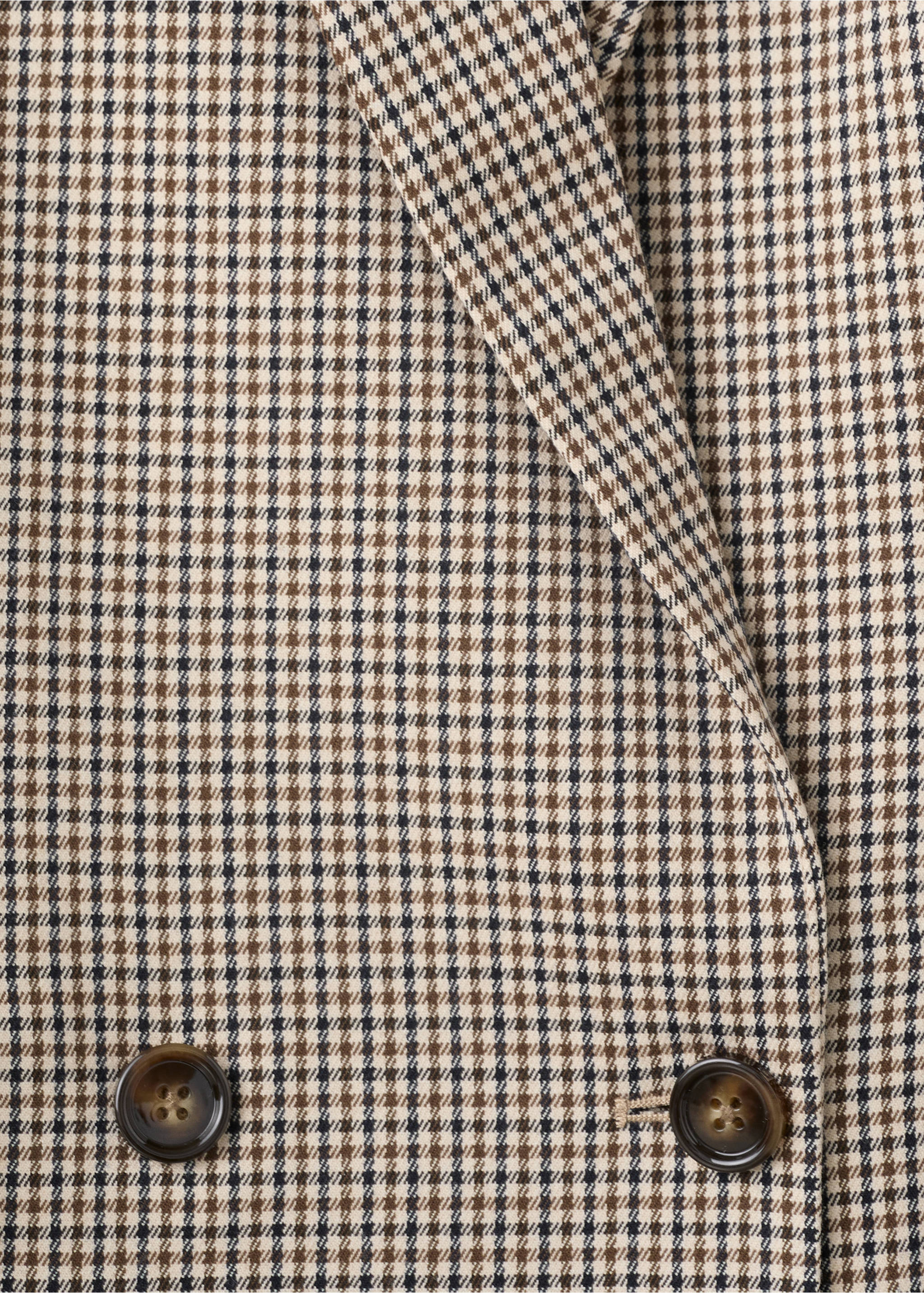 Blazer cruzada micro pata de gallo - Detalle del artículo 0, Marrón. Ref: 37094092-00.