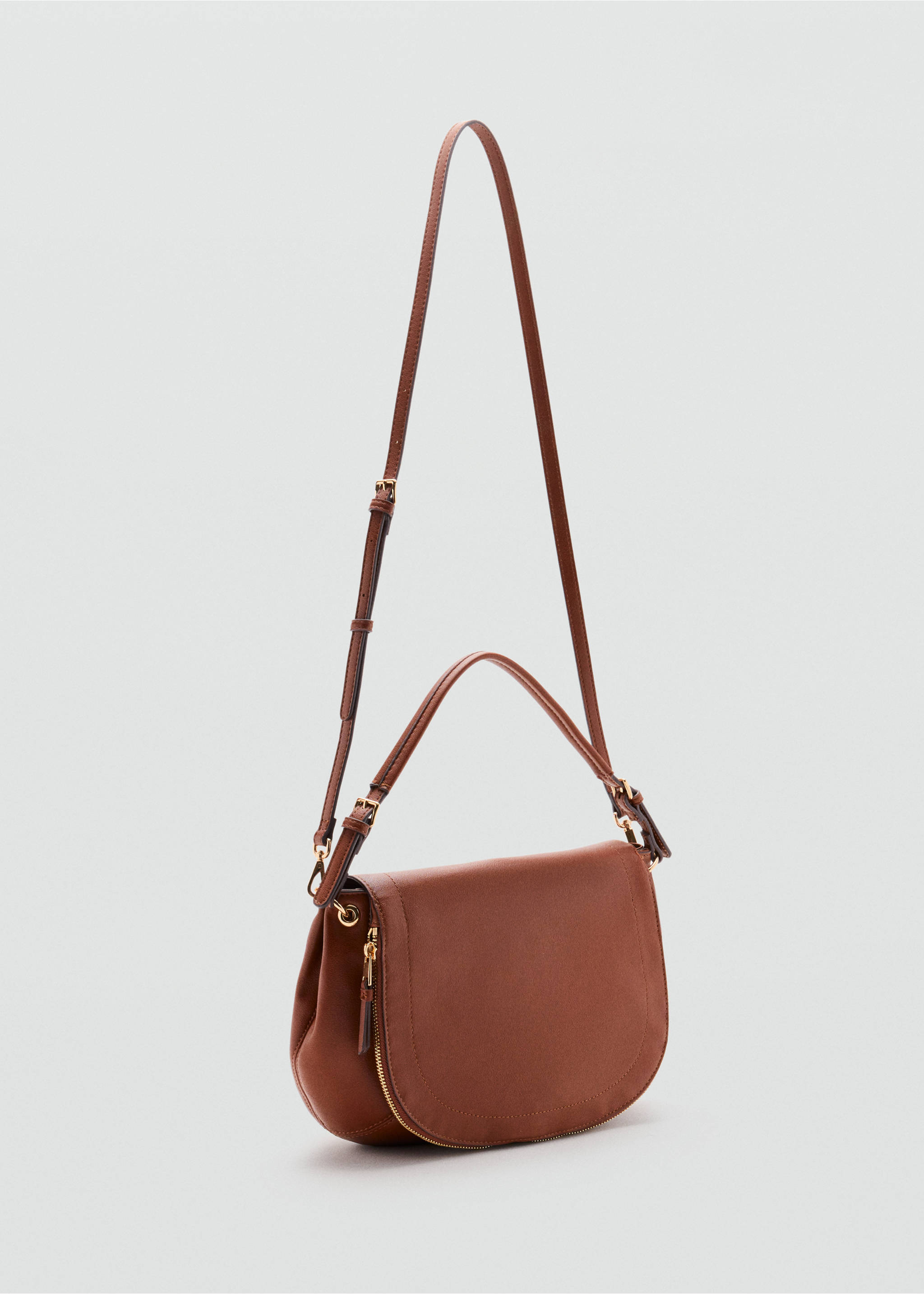 Crossbody bag with flap - Medium plane, Leather. Ref: 37094096-00.
