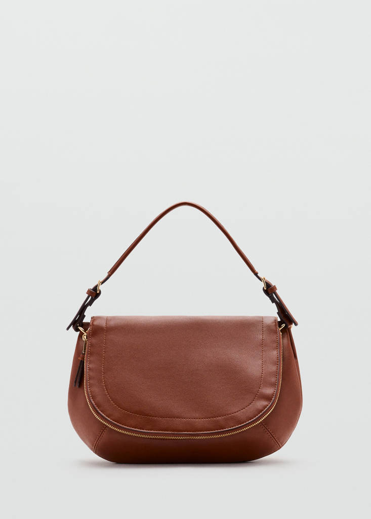 Mango Sac Bandoulière Rabat In Marron Moyen
