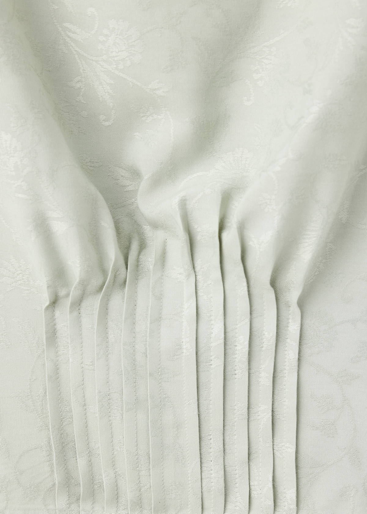 Jacquard blouse with pleated detail — Mint Green