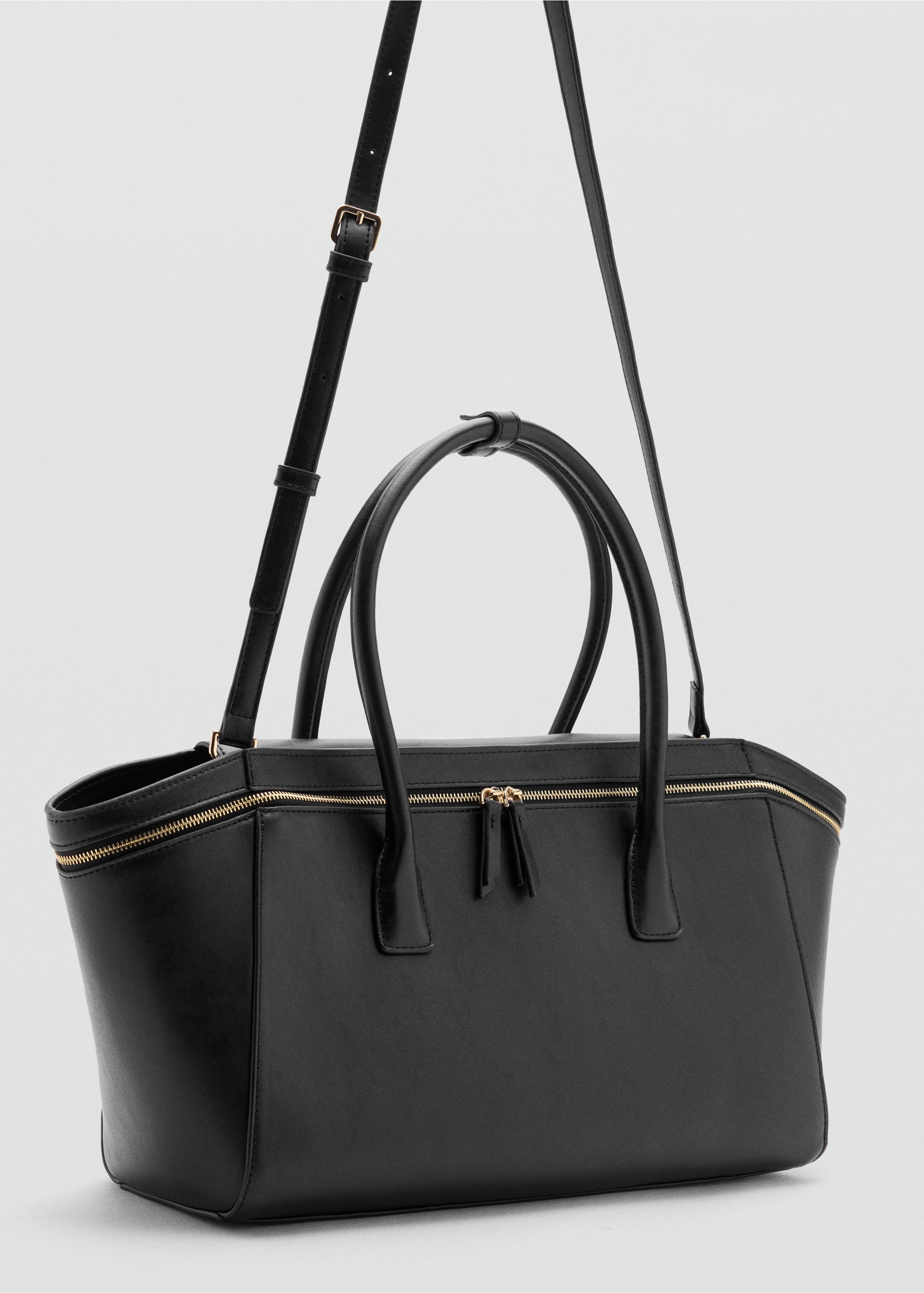 Bowling bag with zips - Medium plane, Black. Ref: 37094098-00.