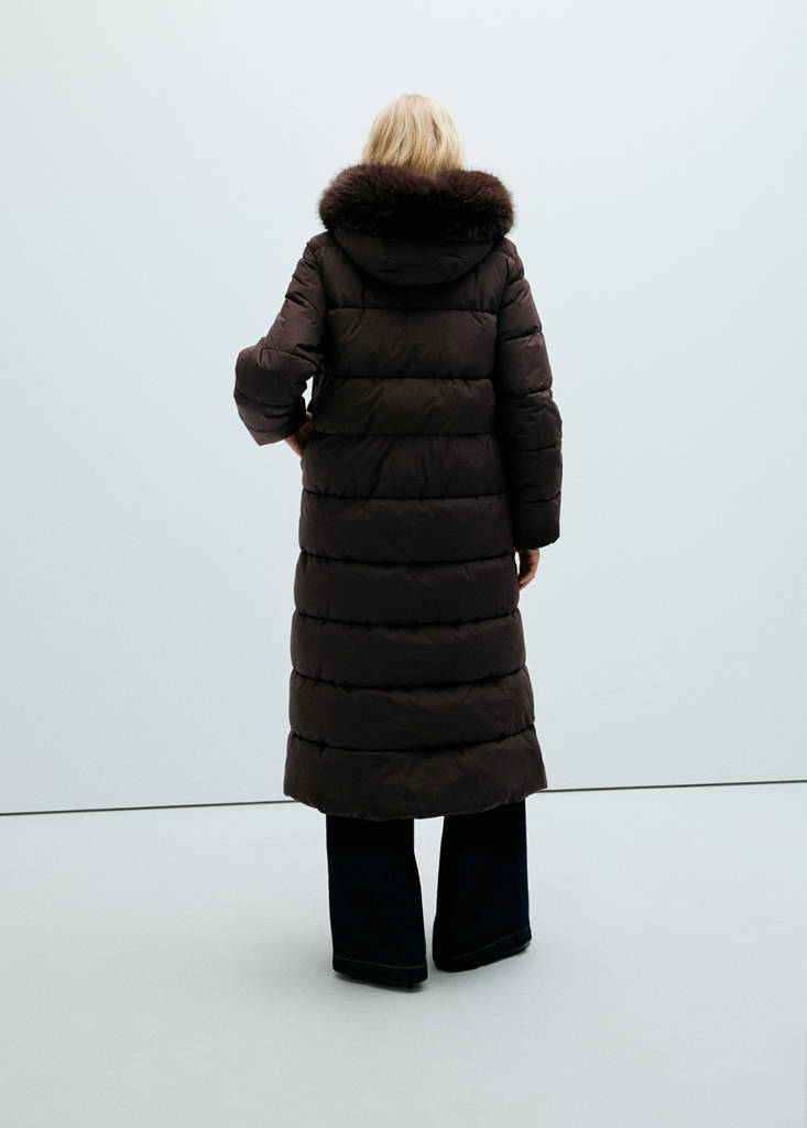Padded anorak with faux-fur hood - thumbnail 10