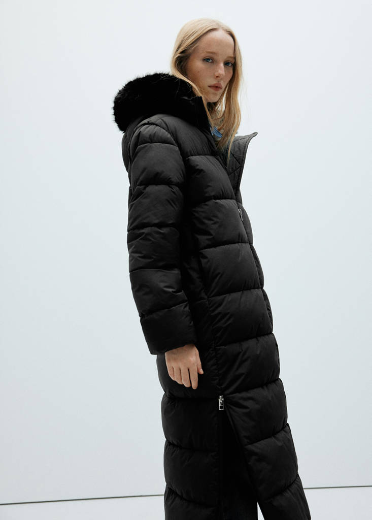 Padded anorak with faux-fur hood - thumbnail 5