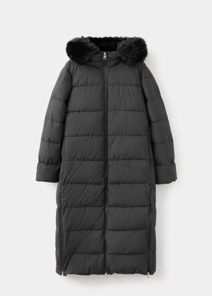 Padded anorak with faux-fur hood - thumbnail 4