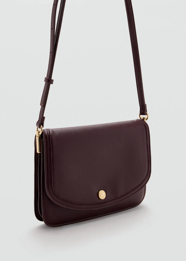 Square crossbody bag — Burgundy