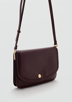 Square crossbody bag — Burgundy 1